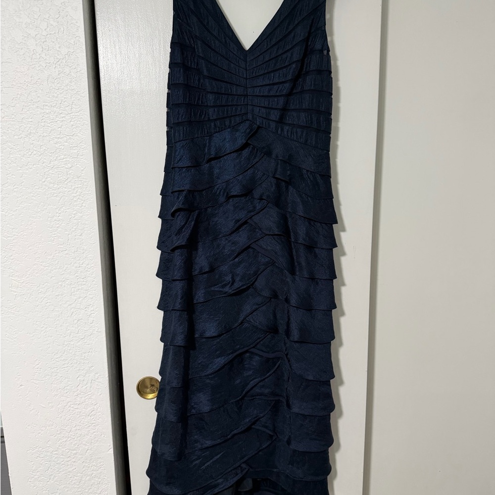 Adrianna Papell Navy High Low Dress